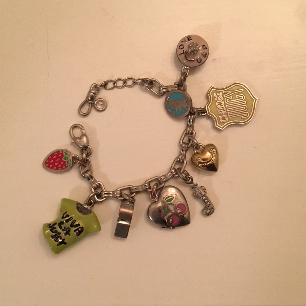 Juicy couture silver charm bracelet